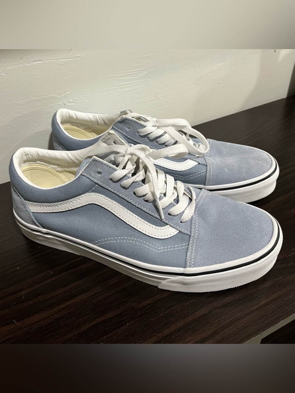 Vans Old Skool Suede & Canvas Low-Top Sneakers in Dusky Blue